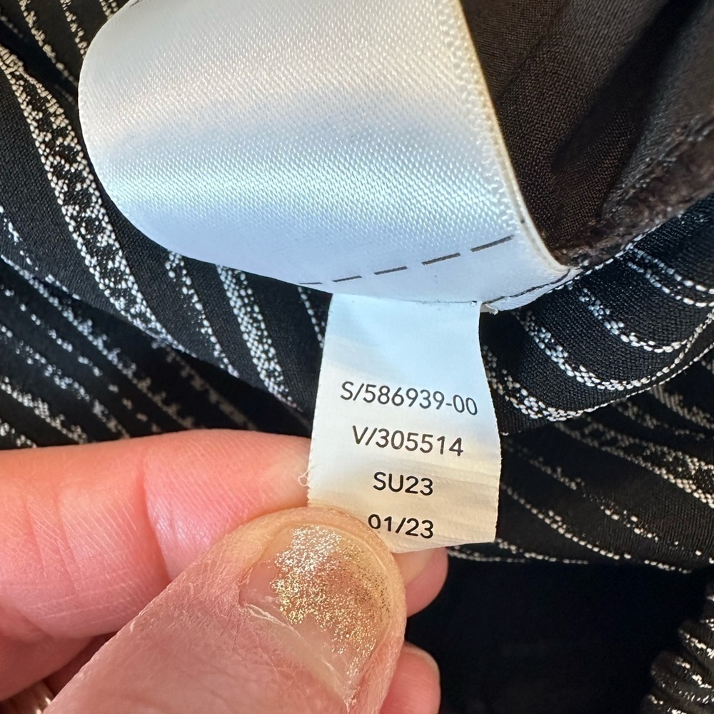 Athleta High Rise Arrival Pants in Amara Stripe Black 4 - Picture 10 of 10